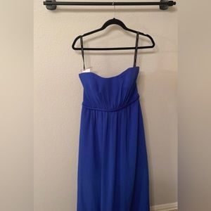 Blue strapless Alfred Angelo Dress